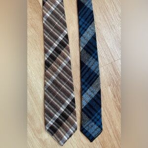 Bundle lot of 2 men’s vintage wool plaid ties Wembley tie